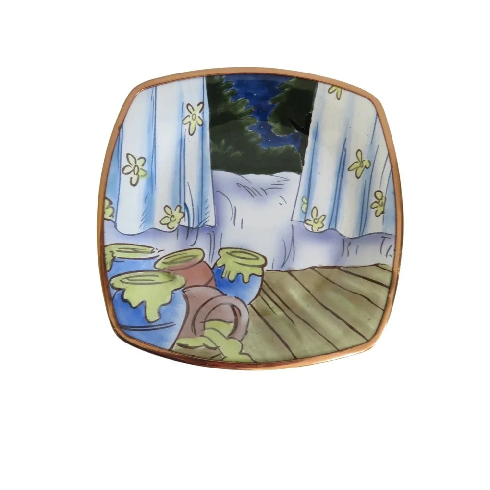 Enamel Collection Winnie The Pooh Friends Cup Saucer A4491 Disney‎